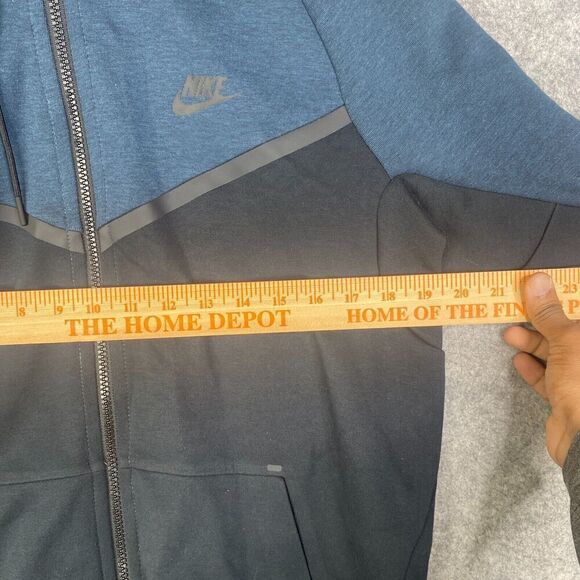 Nike Tech Fleece Windrunner Hoodie Jacket Jungle Green Black Sz M 885904 328 EUC - Picture 6 of 8